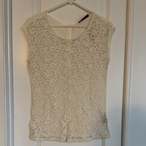 The Limited Cream Lace Blouse
